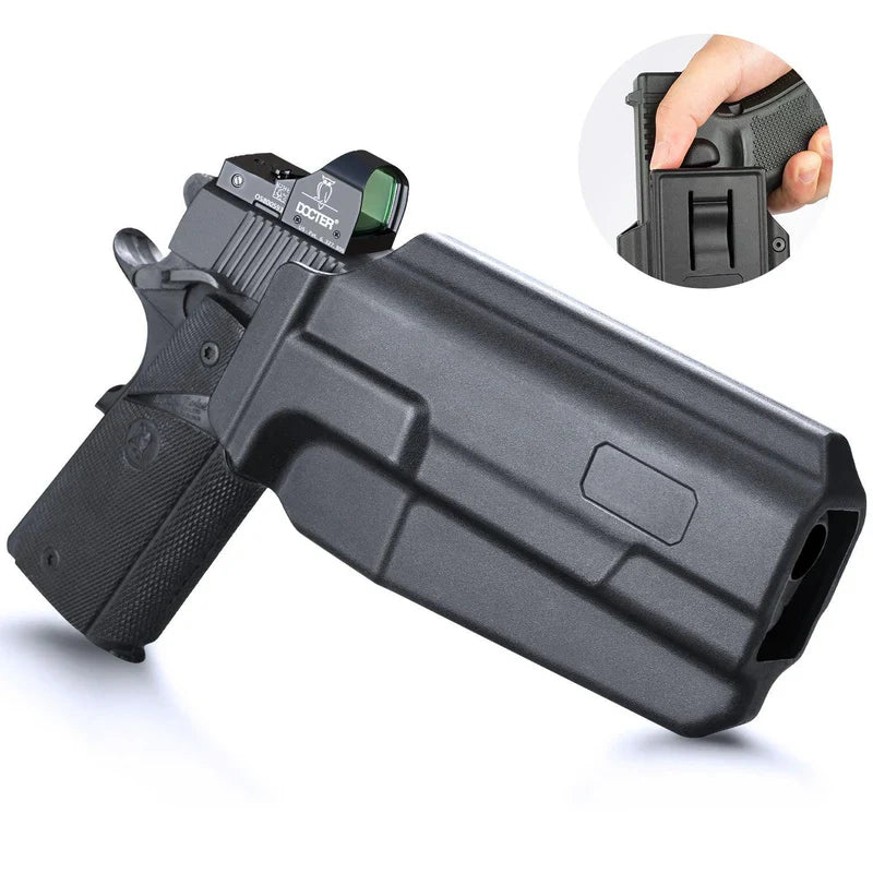 Polymer Red Dot Optics Cut Level II OWB Holster | 1911 .45 ACP