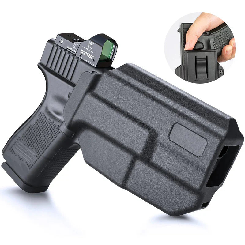 Polymer Red Dot Optics Cut Level II OWB Holster | G19/23/32/44(Gen3-5), G19X/45