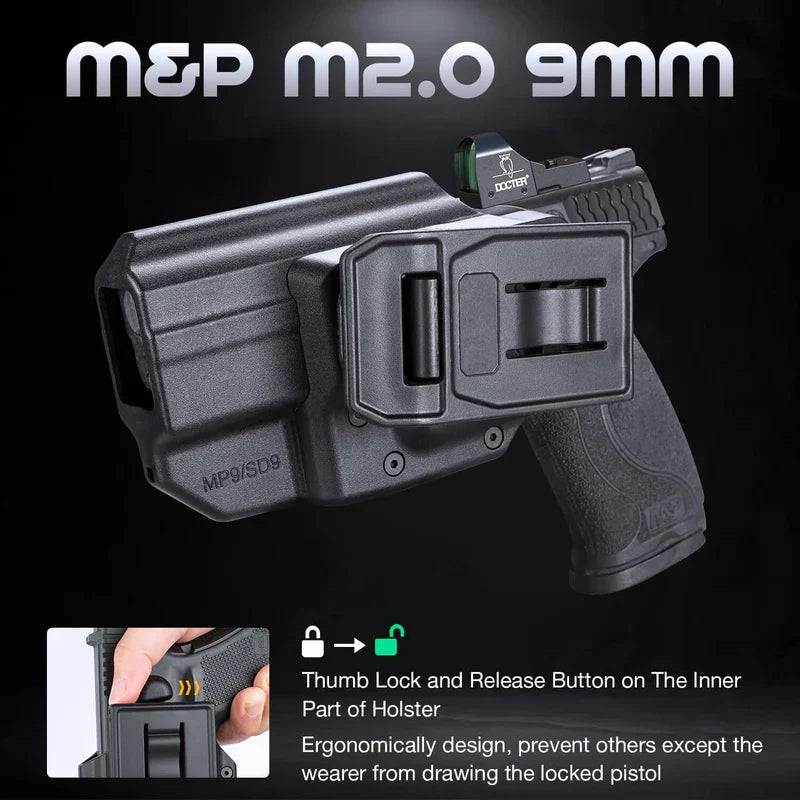 Polymer Red Dot Optics Cut Level II OWB Holster | M&P 9mm